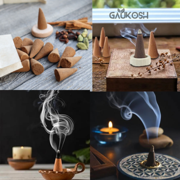 cow dung dhoop cones - Gaukosh